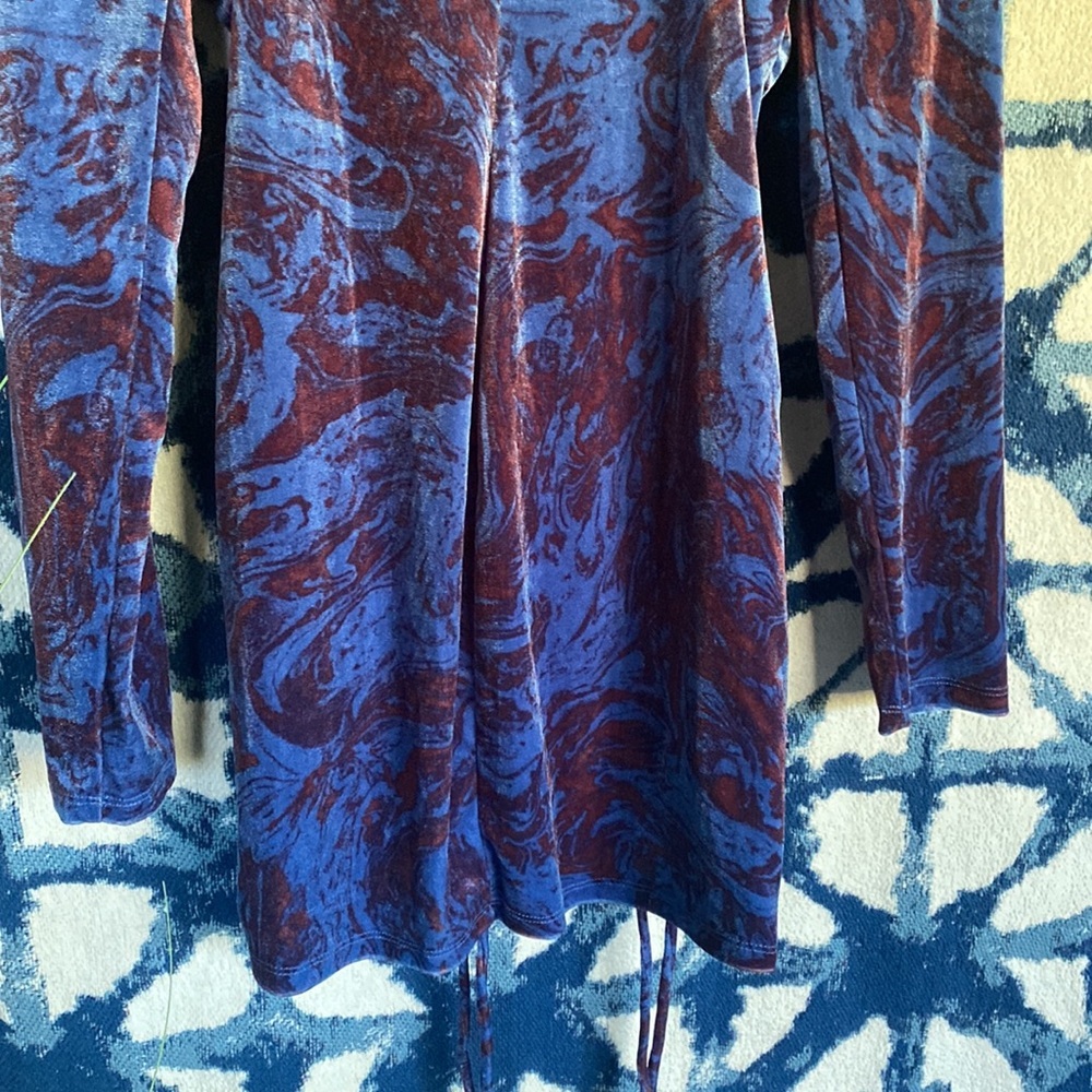 Wild fable purple marble scrunch velvet dress - Picture 15 of 16